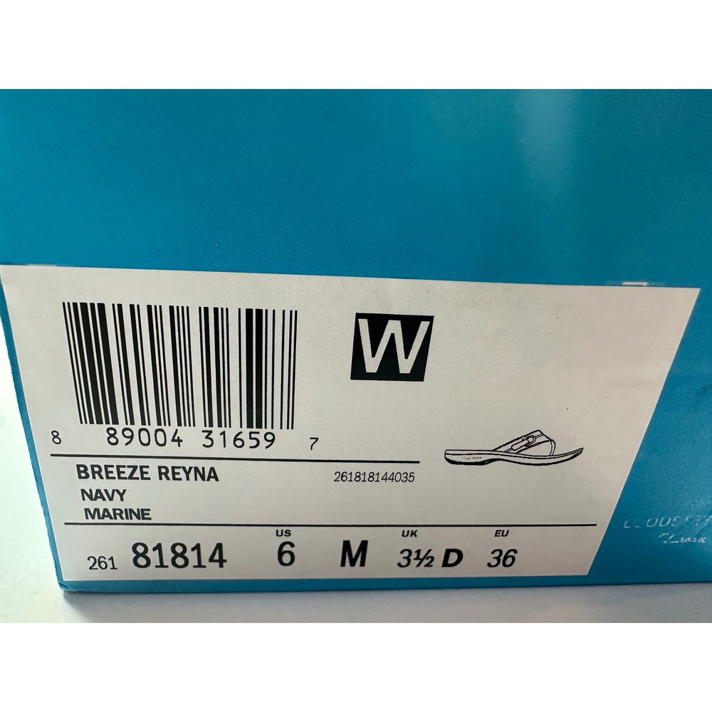 Clarks Breeze Reyna Sandals Size 6 Navy Marine Cloudsteppers Women - Picture 6 of 6